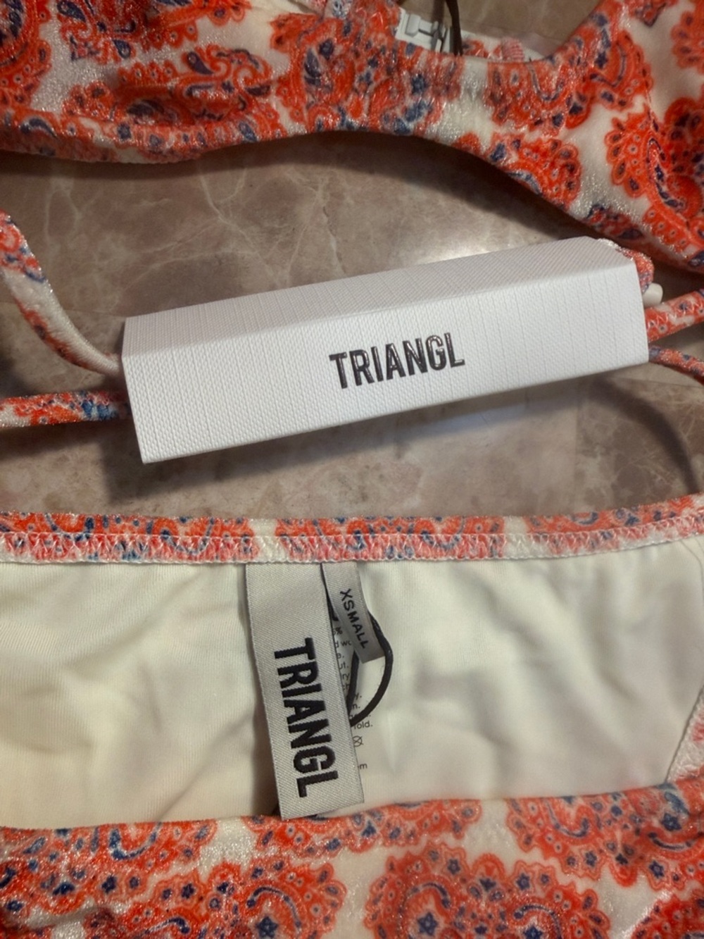 triangl swimwear Orange Paisley Print Bikini Set - Picture 2 of 10